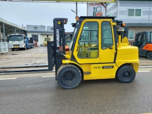 현대 전동지게차 자동발 3단